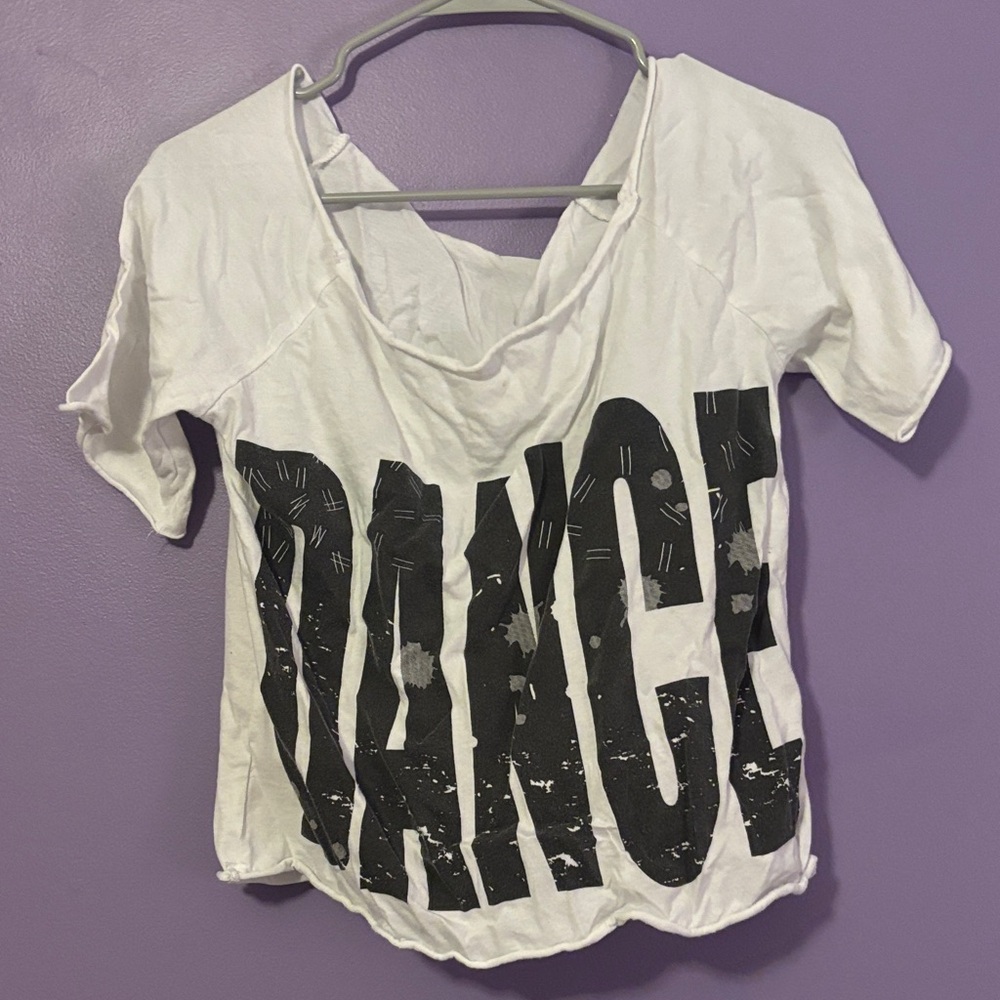 Motionwear White Graphic Crop Top